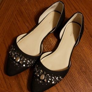 Simply Vera Black Flats Sz 8